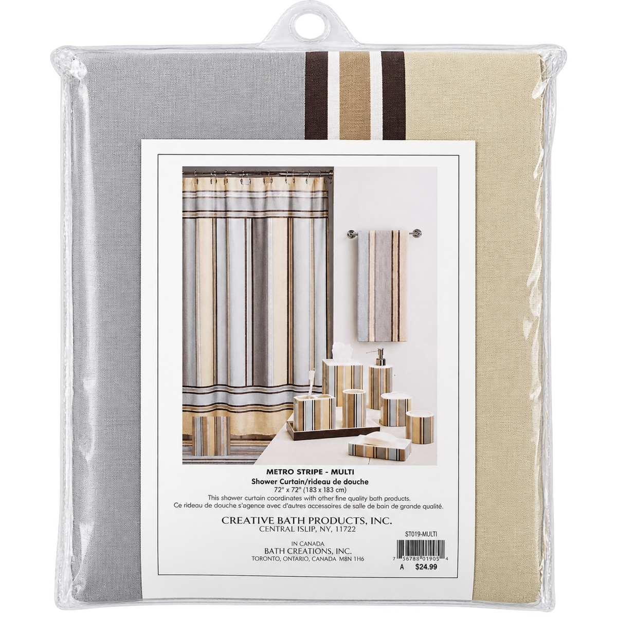 Metro Stripe Multi Shower Curtain