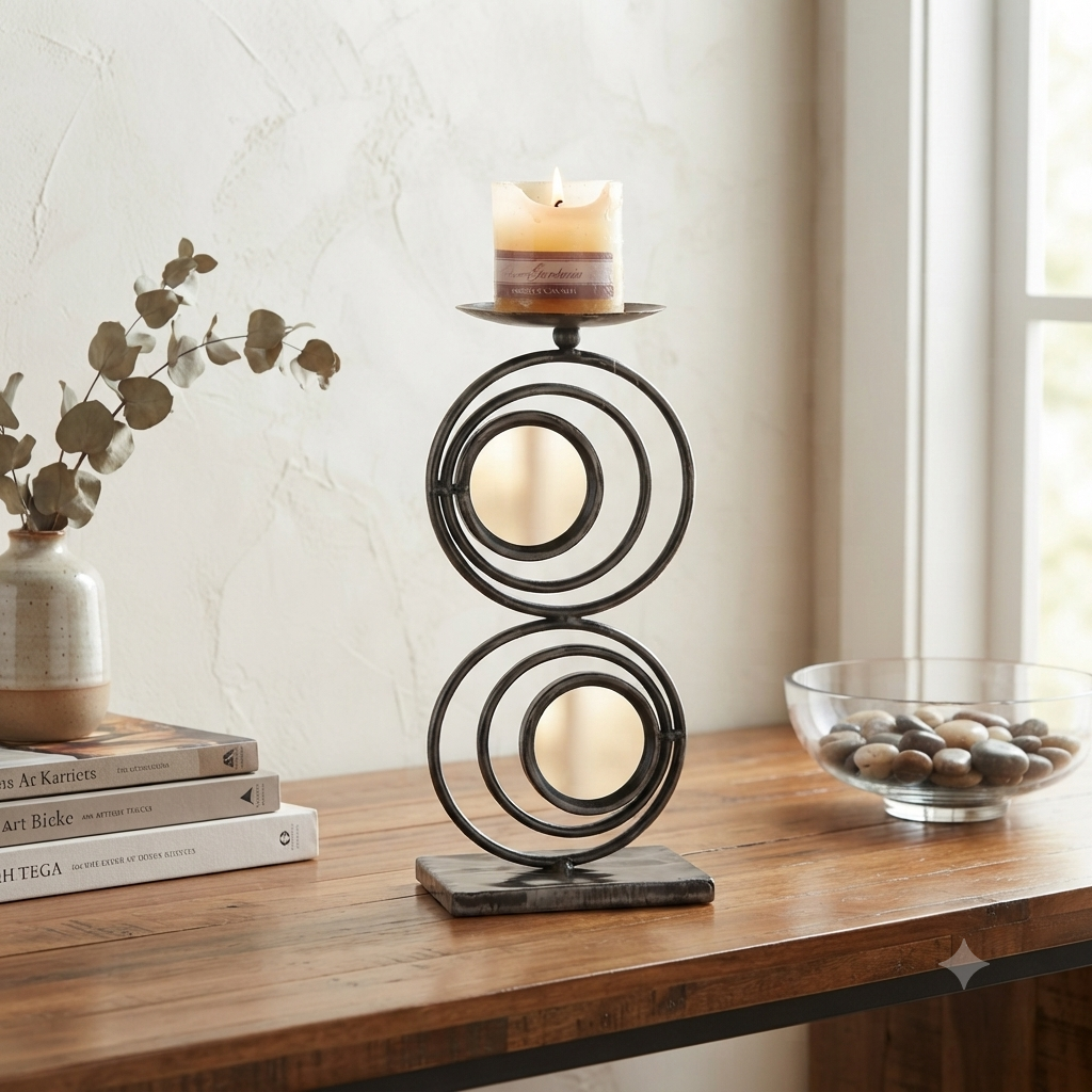 Mirror Candle Stand