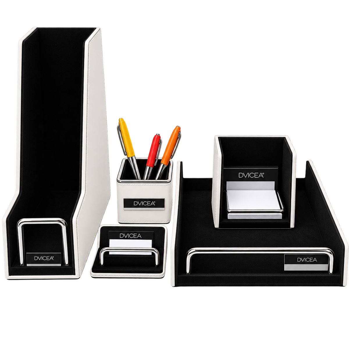 Divoga White & Black Desktop Organizer