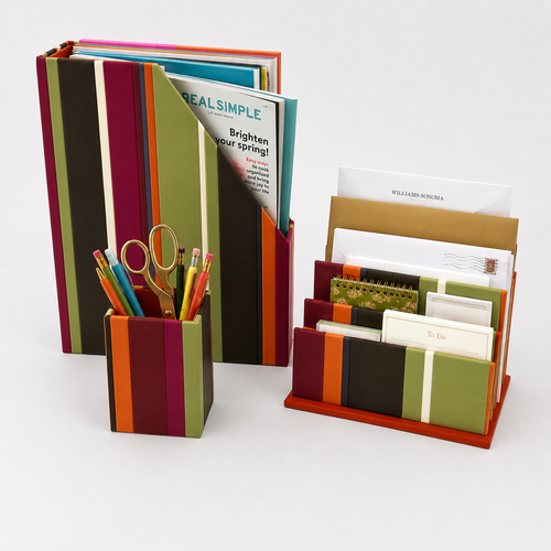 3 piece Striped Desk Set