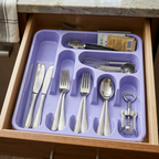 Tisbelle Purple 7-Compartment Cutlery Tray
